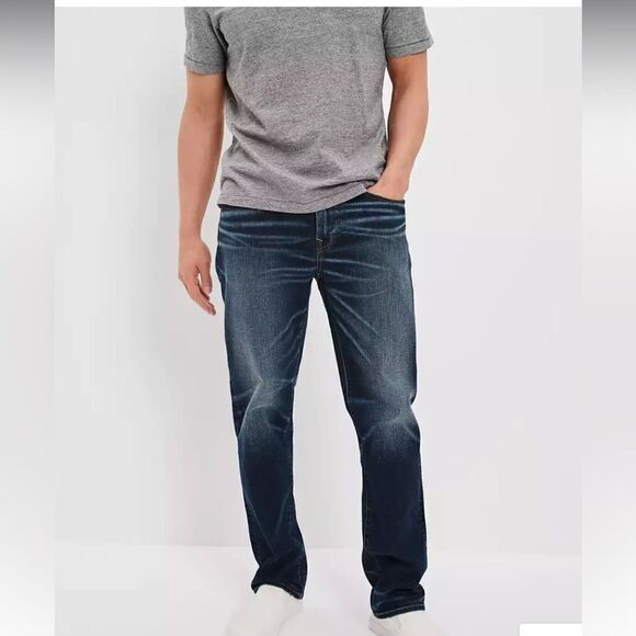 American Eagle Size 31/32 Original Straight extreme flex4 denim jeans - Picture 1 of 11